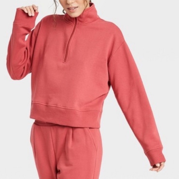 a new day Sweaters - A New Day Target All Day Fleece Quarter Zip Sweatshirt